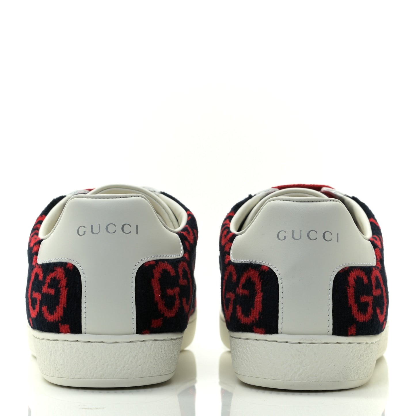 Terry Cloth GG Monogram Womens Ace Sneakers 38.5 Blue Red