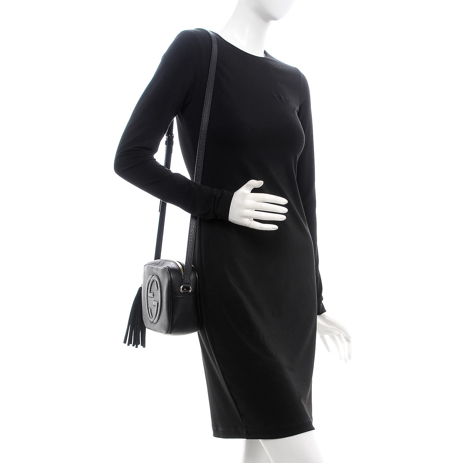 Gucci Pebbled Calfskin Small Soho Disco Bag Black 2 of 7