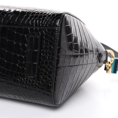 Givenchy Calfskin Crocodile Embossed Small Antigona Black 9 of 9