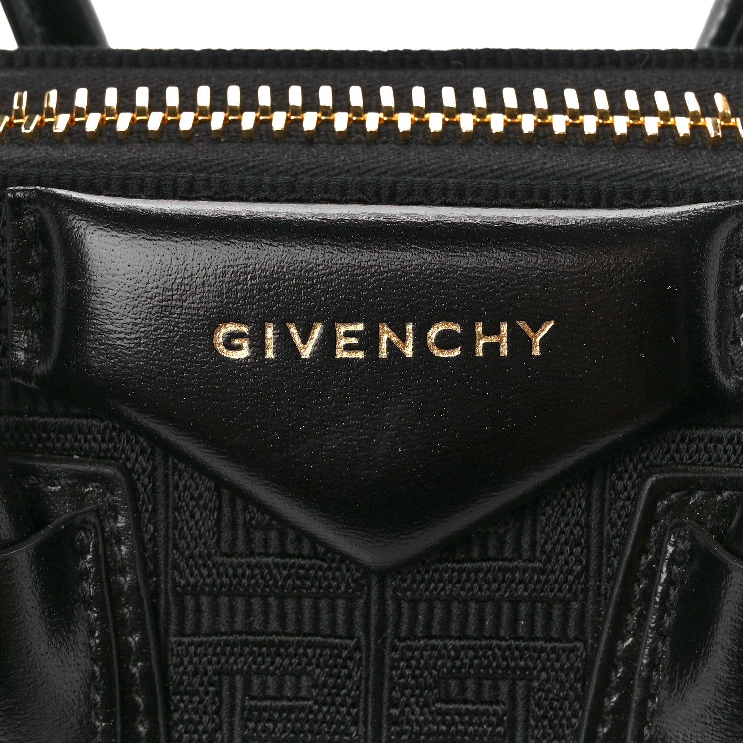 Givenchy Canvas Jacquard Embroidered Calfskin 4G Mini Antigona Black 8 of 11