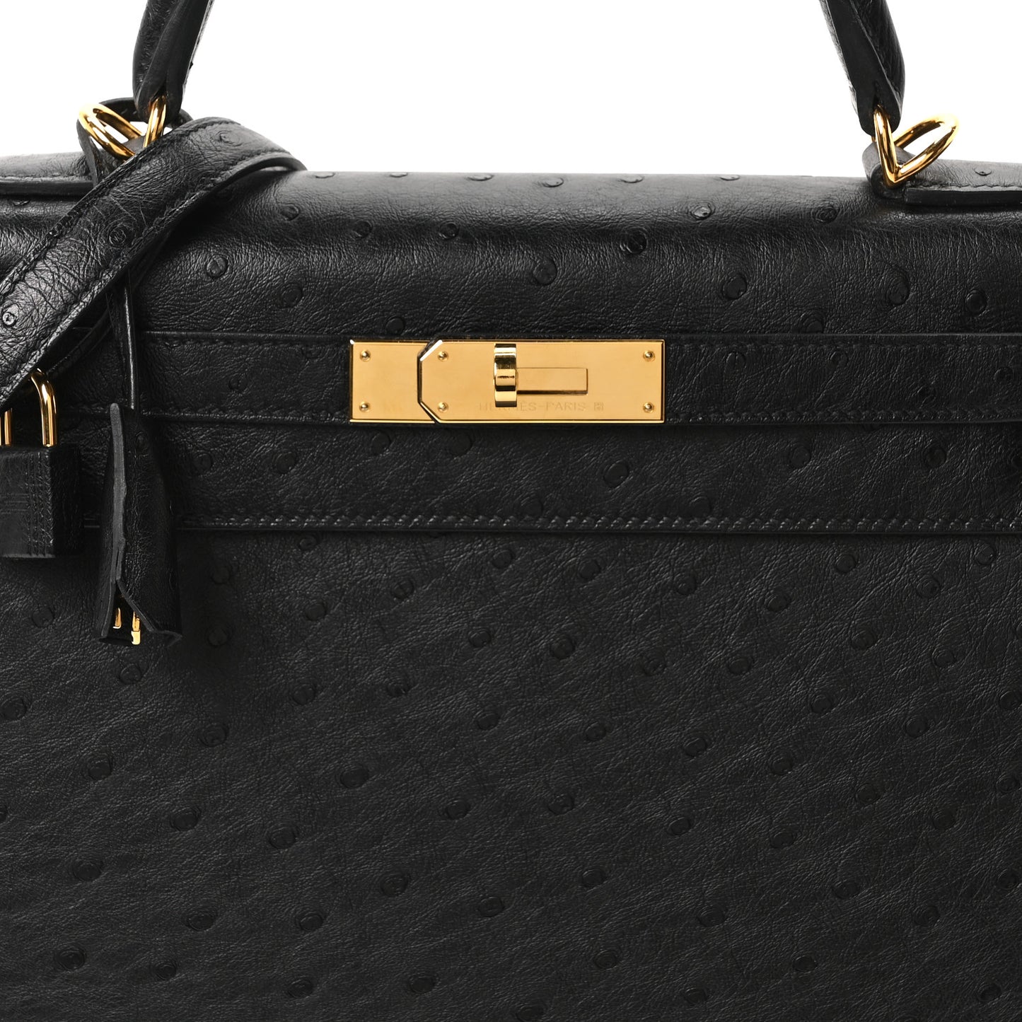 Ostrich Kelly Sellier 28 Black