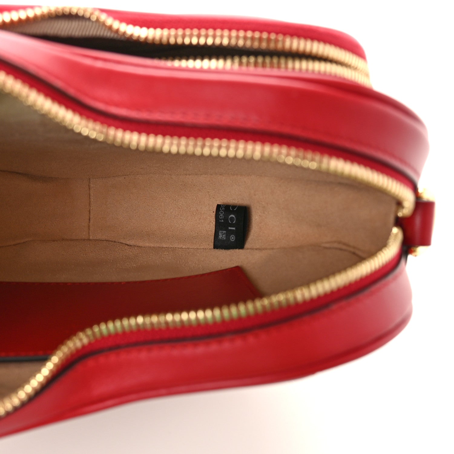 Gucci Calfskin Matelasse Diagonal Mini Interlocking G Heart Shoulder Bag Hibiscus Red 6 of 9