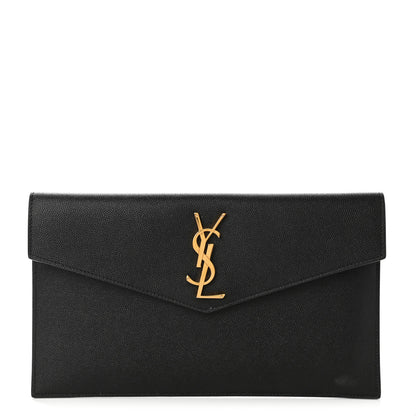 Saint Laurent Grain De Poudre Uptown Pouch Black 1 of 9