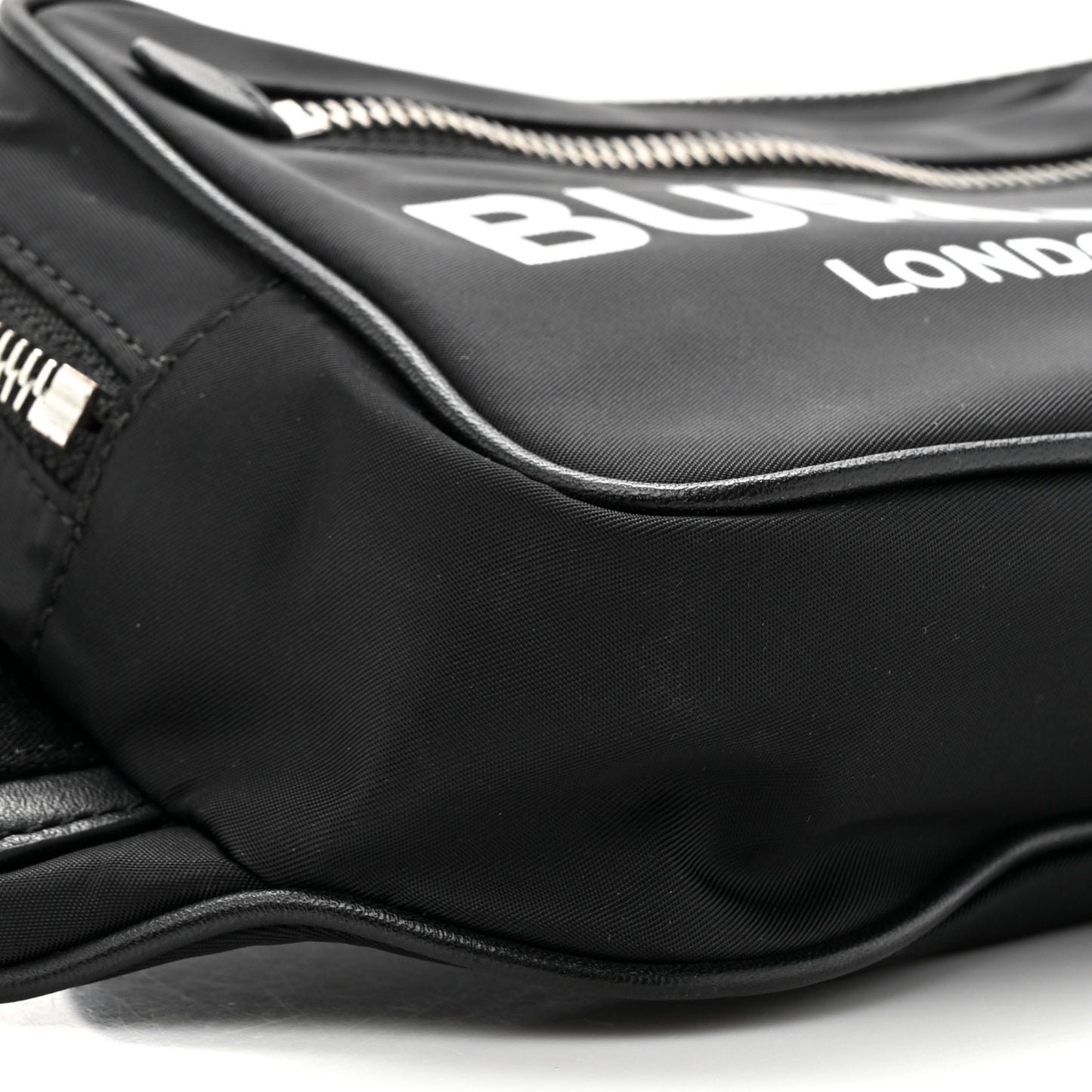 Econyl Logo Print Large Cannon Bum Bag Black