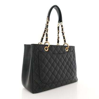 Chanel Caviar Quilted Grand Shopping Tote GST Black 3 of 12