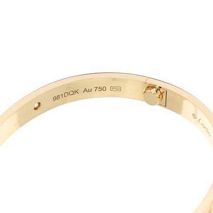 Cartier 18K Yellow Gold 4 Diamond LOVE Bracelet 18 8 of 10