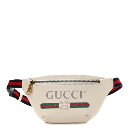 Gucci Grained Calfskin Small Logo Belt Bag White 1 of 9