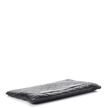 Chanel Caviar Quilted Large Slide Pouch Black 4 of 10