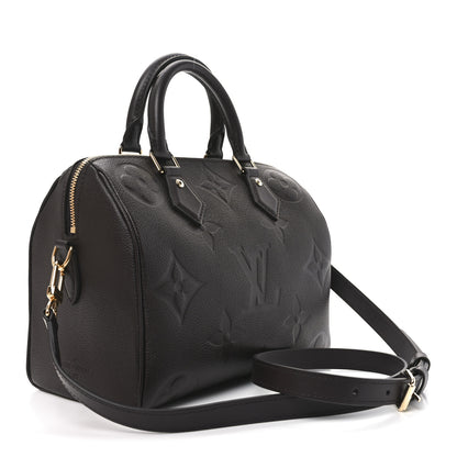 Louis Vuitton Empreinte Monogram Giant Speedy Bandouliere 25 Chocolate 3 of 10