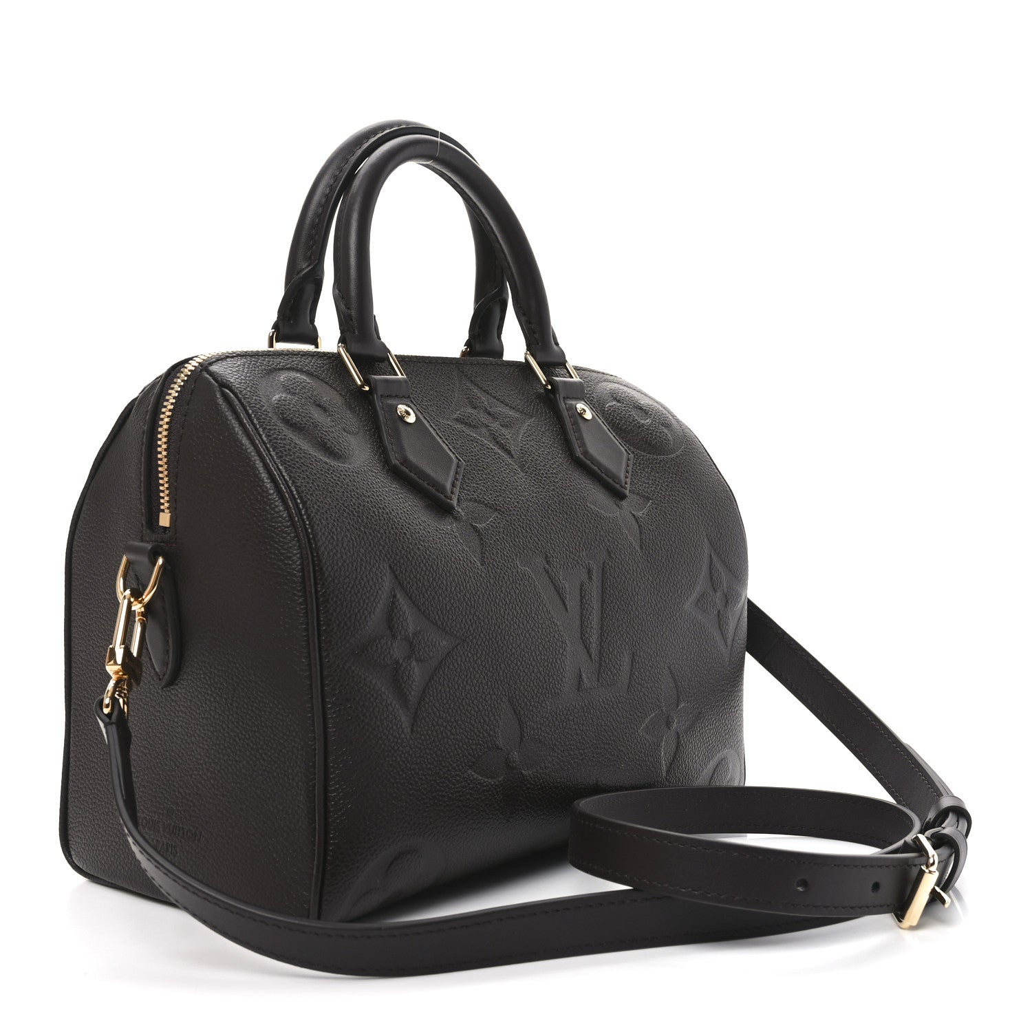 Louis Vuitton Empreinte Monogram Giant Speedy Bandouliere 25 Chocolate 3 of 10