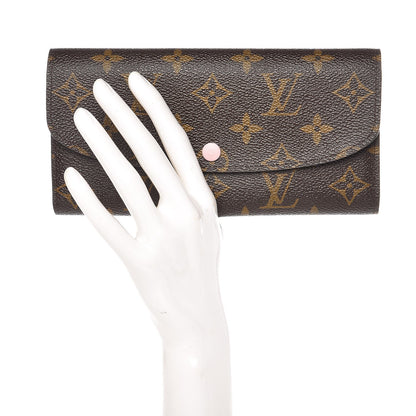 Louis Vuitton Monogram Emilie Wallet Rose Ballerine 2 of 7