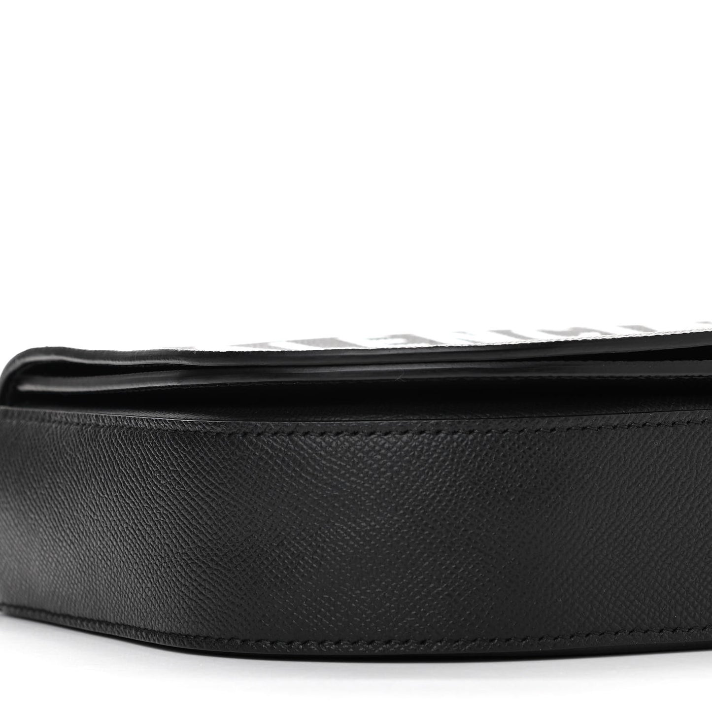 Signature Grained Calfskin Logo S Ville Day Bag Black