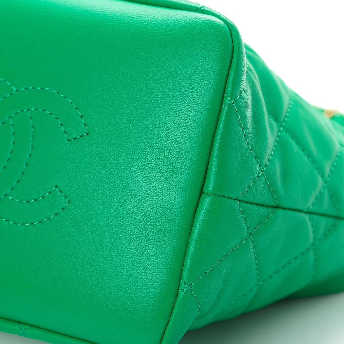 Lambskin Quilted Small Perfect Meeting Hobo Green