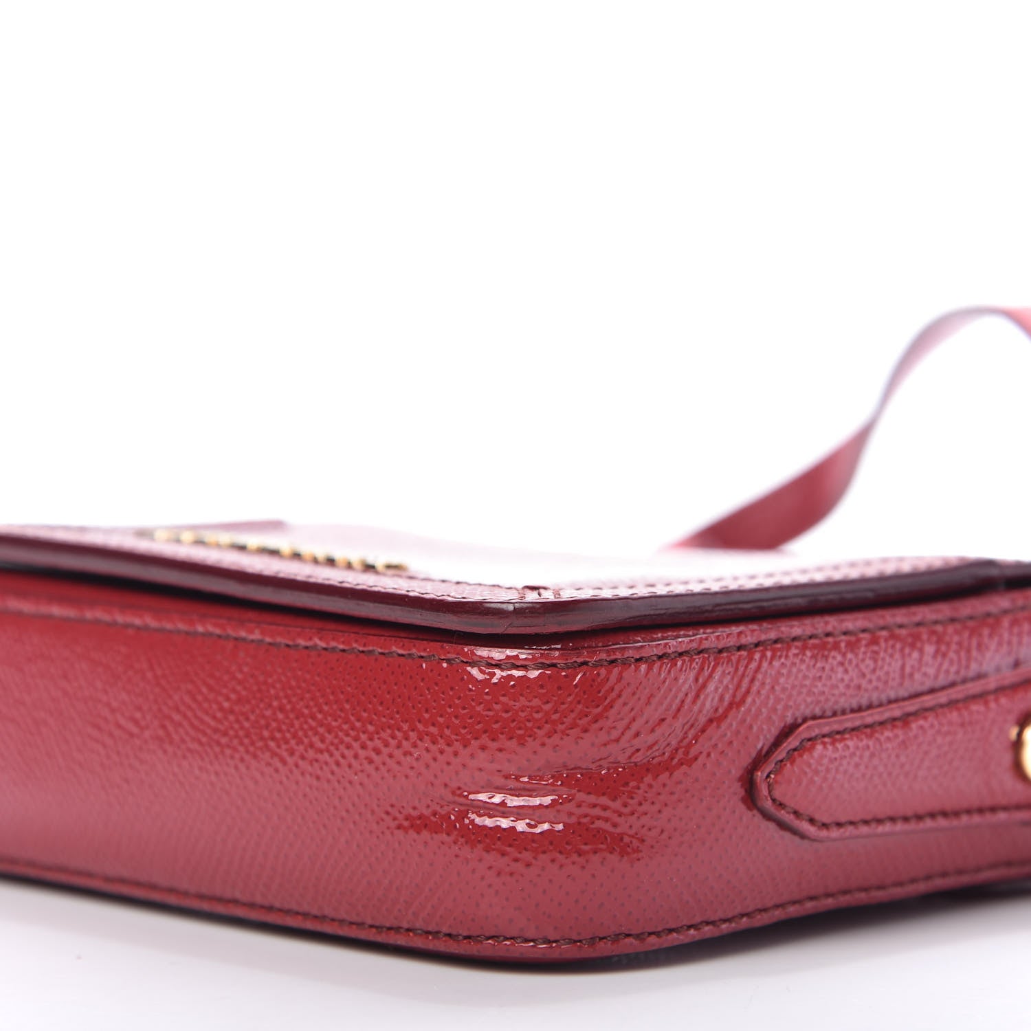 Burberry Patent London Mini Berkeley Crossbody Red 7 of 9