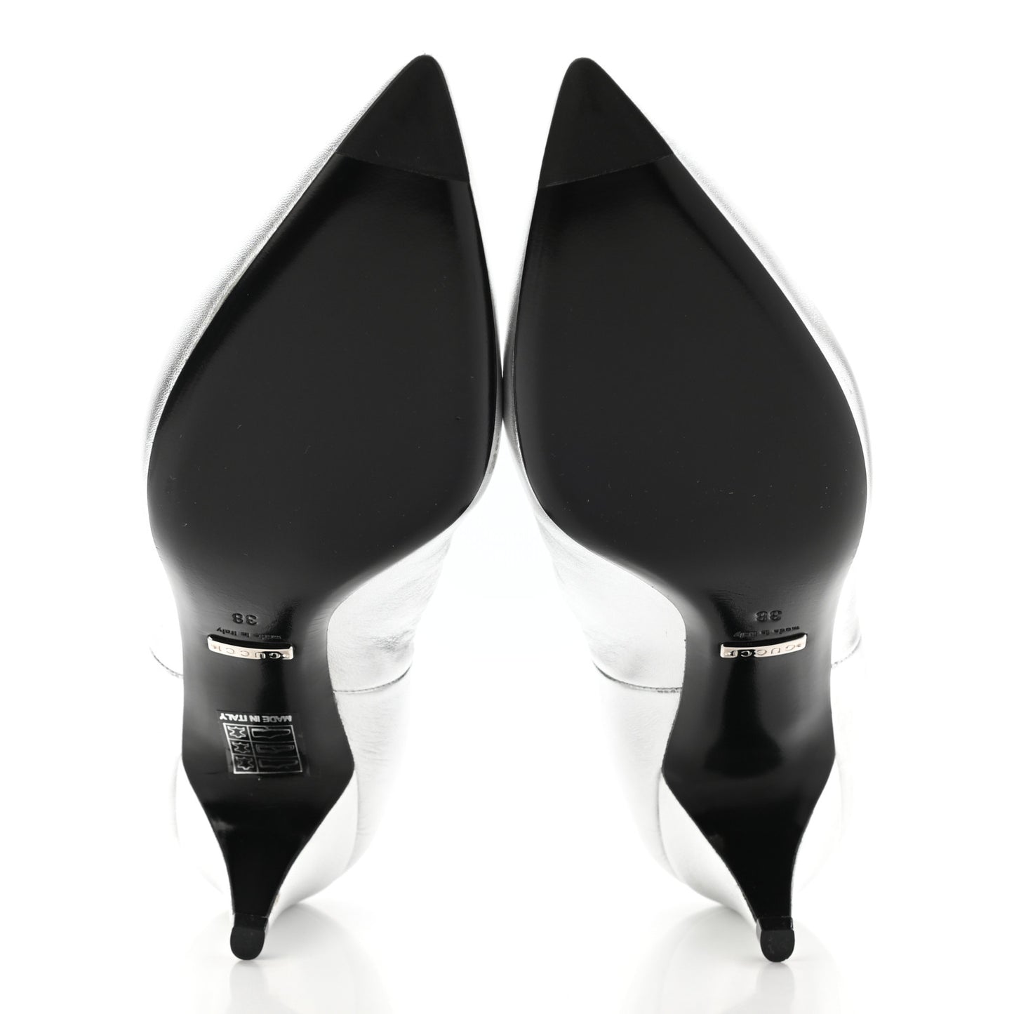 Nappa Zumi Mid Ankle Boots 38 Silver