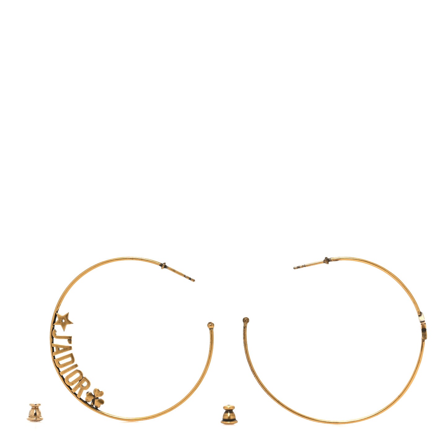 Metal J'Adior Hoop Earrings Aged Gold