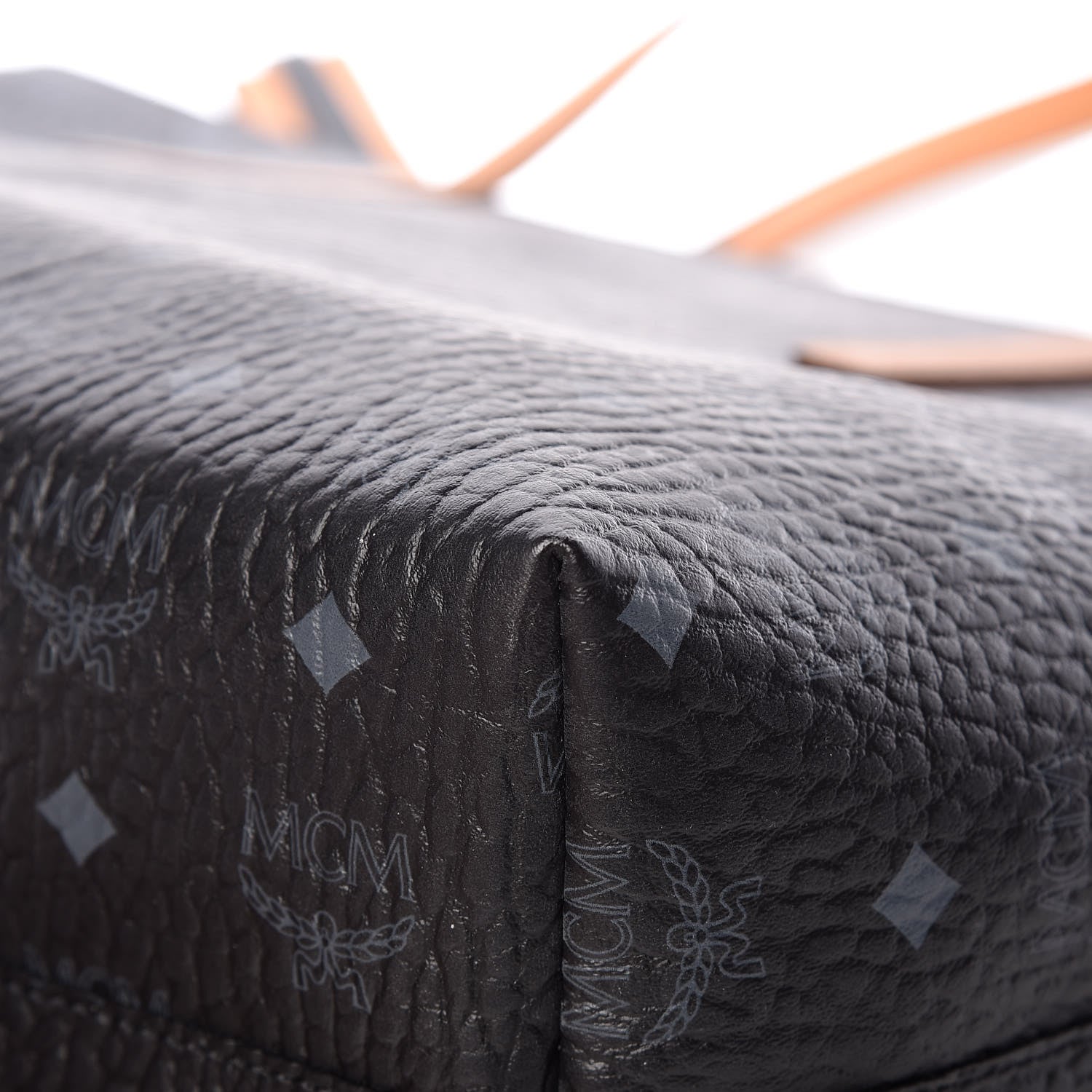 MCM Visetos Medium Anya Shopper Tote Black 10 of 11