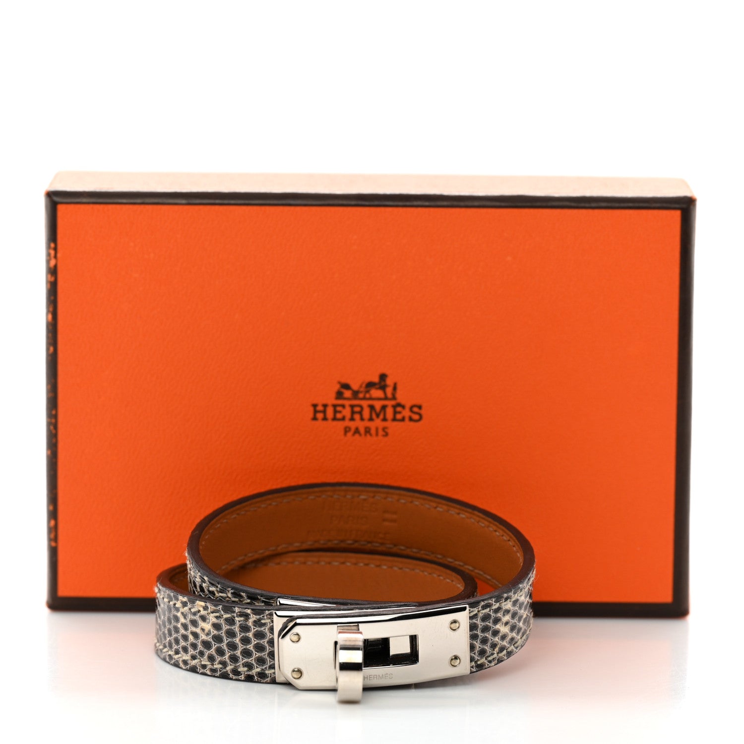 Hermes Lizard Kelly Double Tour Bracelet S Ombre 7 of 7