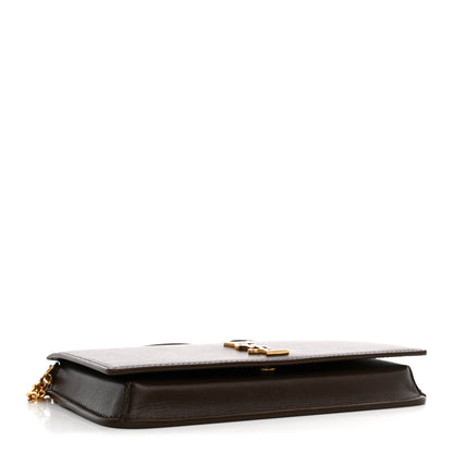 Saint Laurent Smooth Calfskin Monogram Phone Holder Crossbody Green Hunting 4 of 13