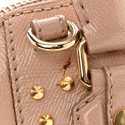 Burberry Patent Calfskin Studded Small Blaze Bowler Bag Oyster Pink 10 of 14