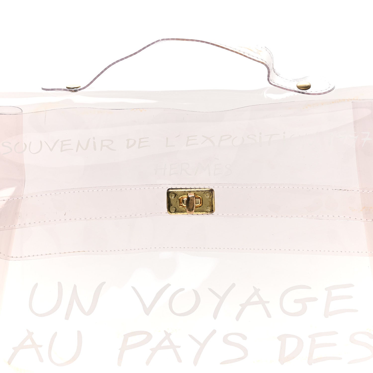 Hermes Vinyl Souvenir De L'Exposition Kelly Transparent 6 of 10