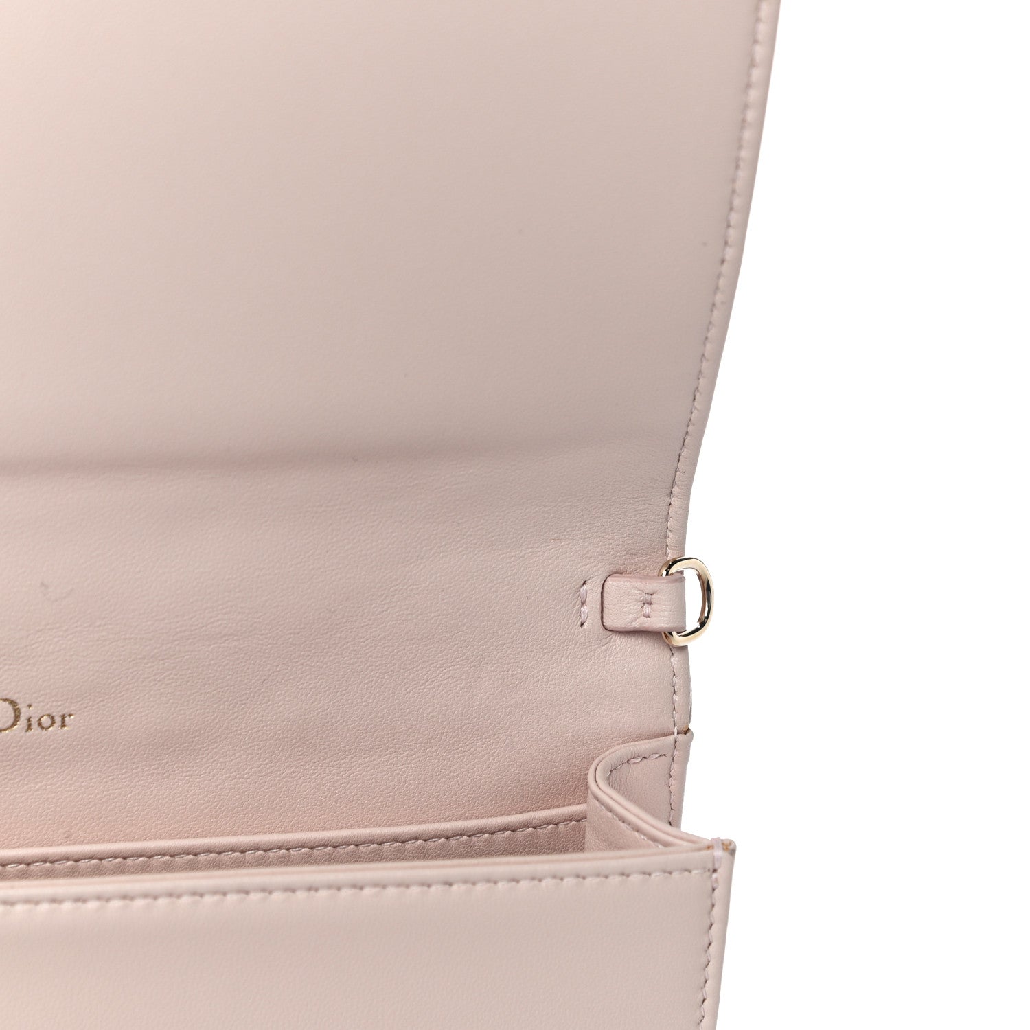 Christian Dior Lambskin Cannage Lady Dior Chain Wallet Beige 10 of 16