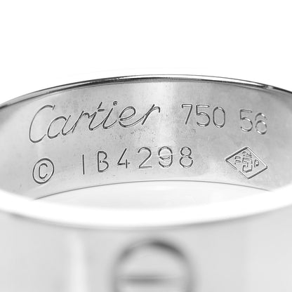 Cartier 18K White Gold 5.5mm LOVE Ring 56 7.5 4 of 4