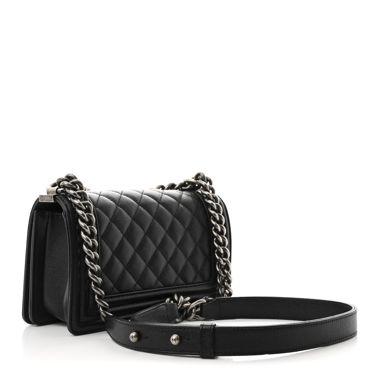Chanel Caviar Quilted Small Boy Flap Black 2 of 9