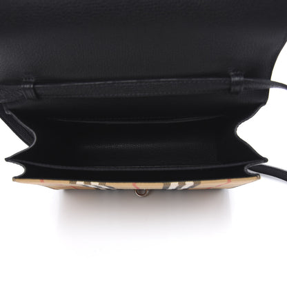 Burberry Derby Calfskin Vintage Check Small Macken Crossbody Bag Black 5 of 9