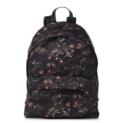 Givenchy Nylon All Over Monkey Brother Print Backpack Black 1 of 8