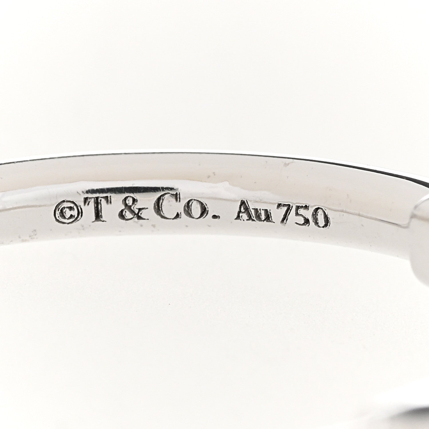 Tiffany 18K White Gold T Wire Ring 53 6.5 4 of 4