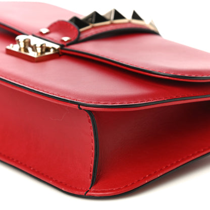Valentino Garavani Vitello Medium Glam Lock Rockstud Flap Red 8 of 11