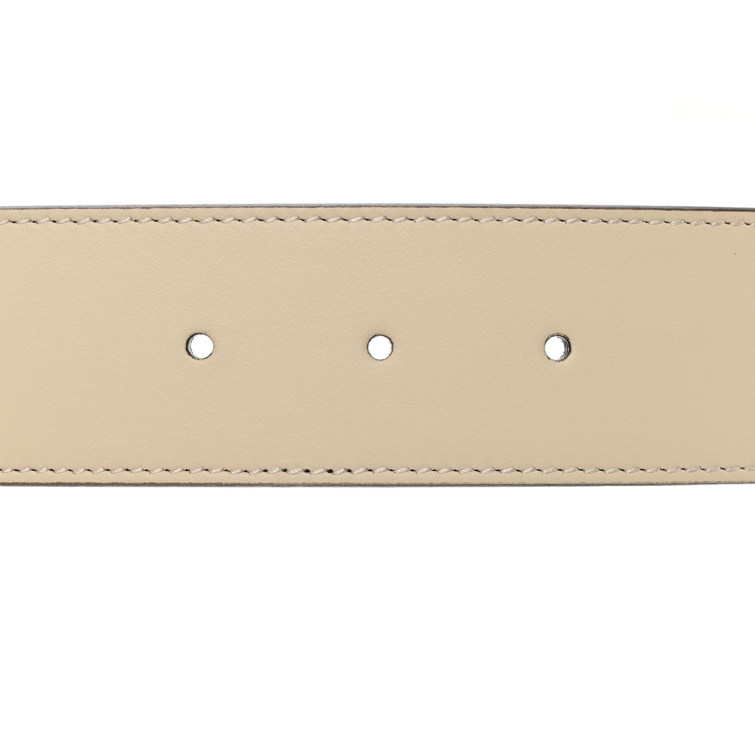 Gucci GG Supreme Monogram Matte Plutone Calfskin Double G 40mm Belt 80 32 Beige Ebony Mystic White 3 of 5