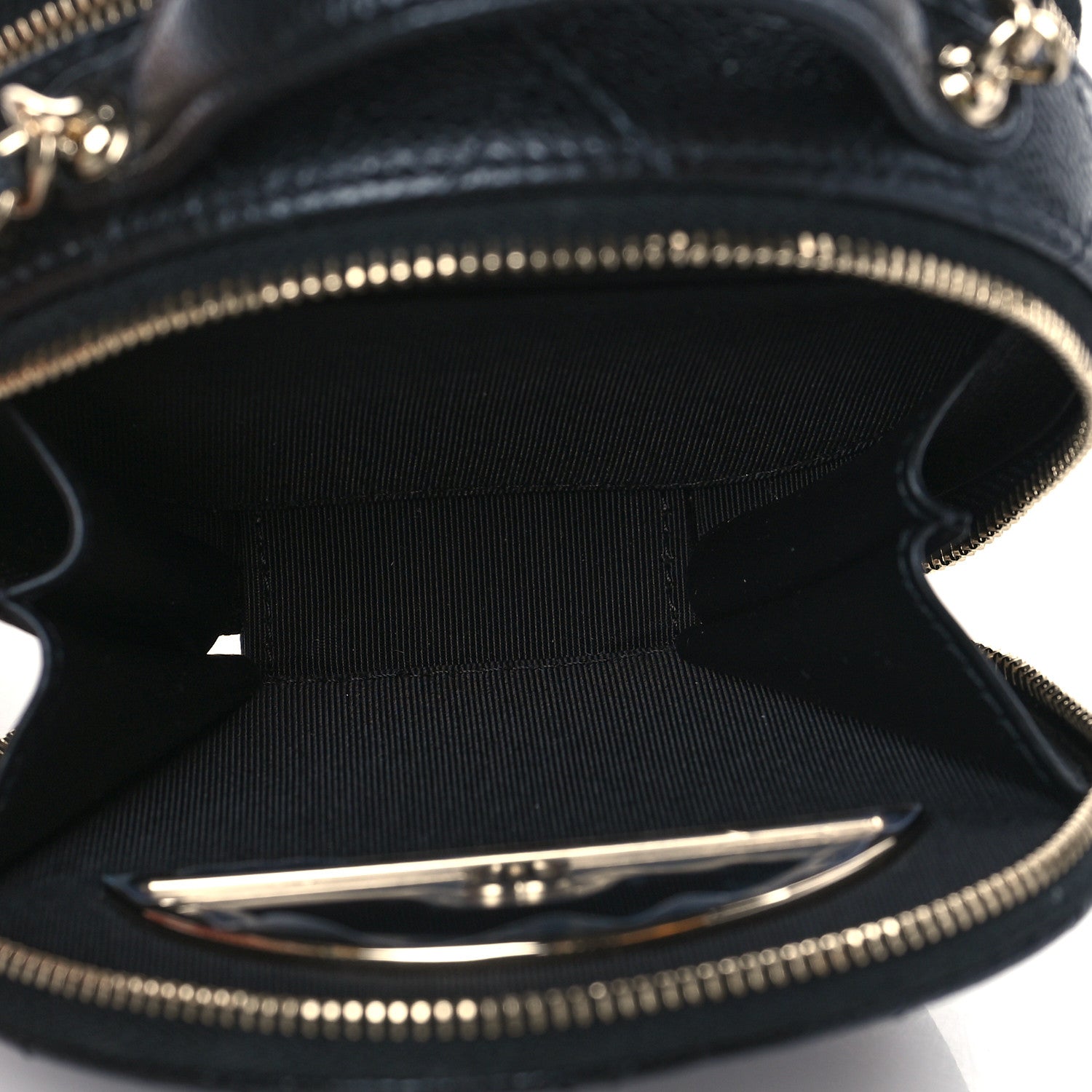 Chanel Caviar Quilted Round Handle With Care Vanity With Chain Black 5 of 13