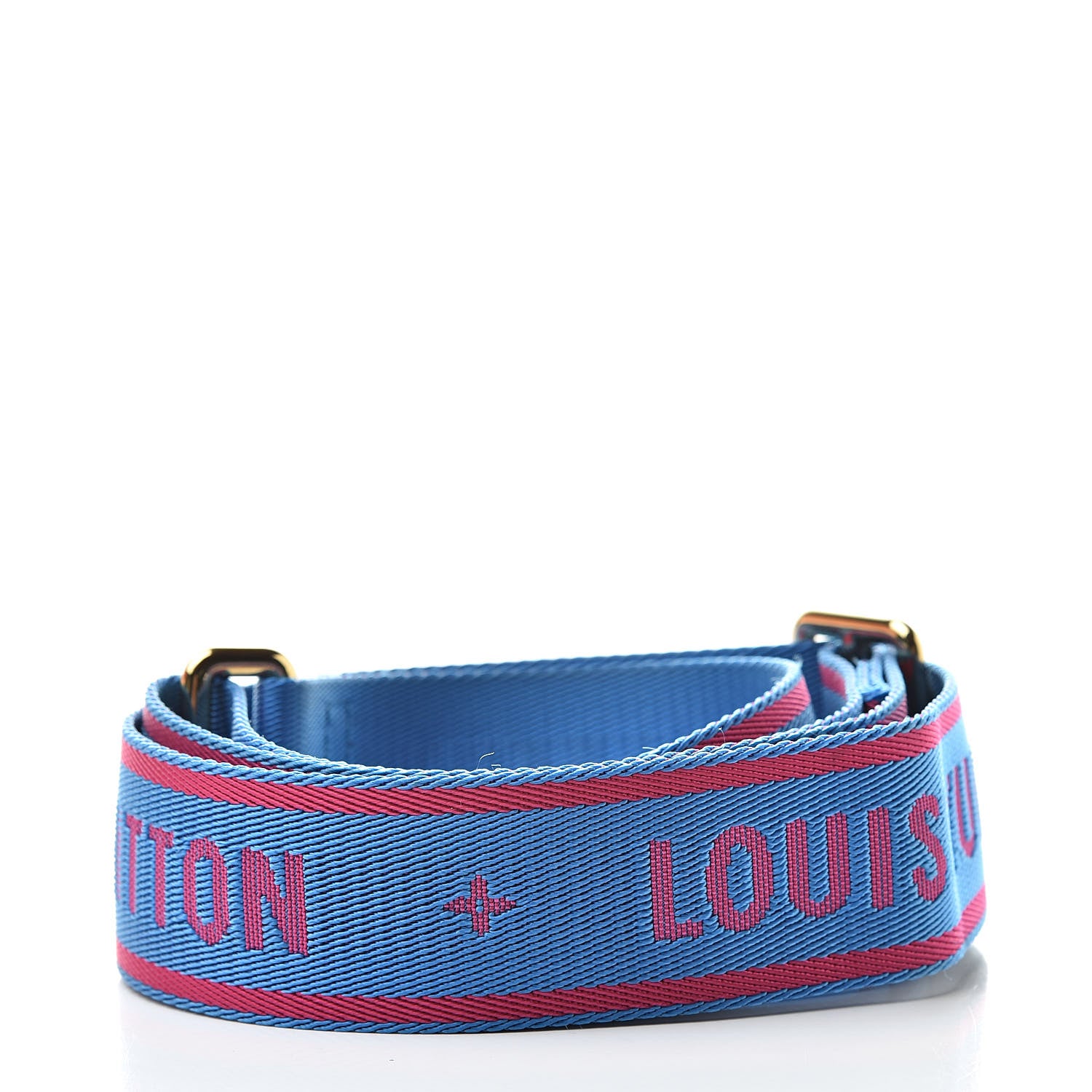 Louis Vuitton Nylon Bandouliere Shoulder Strap Blue Magenta 2 of 5
