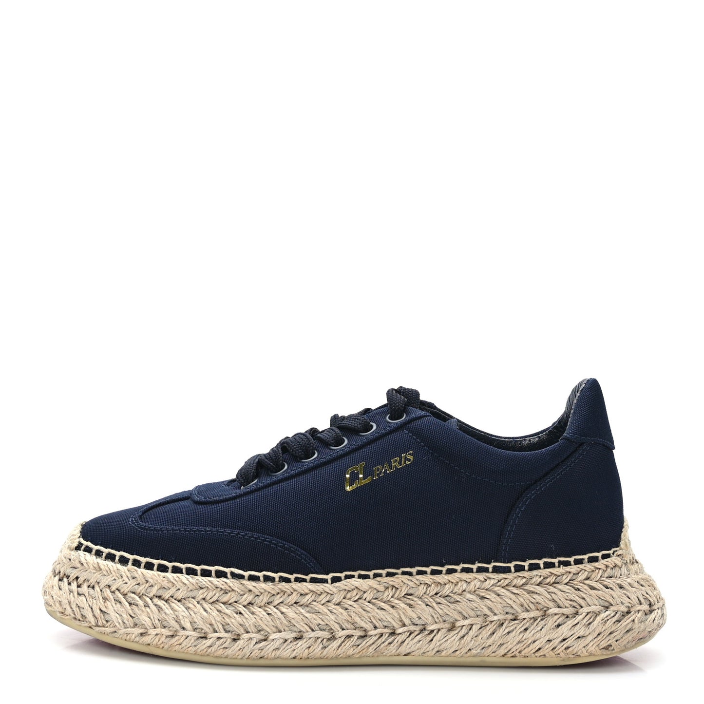 Toile Calfskin Espasneak Flat Sneaker 37 Obscur