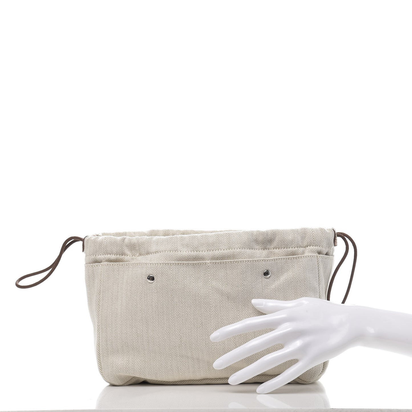 Canvas Barenia Fourbi 25 MM Pouch Naturel Fauve