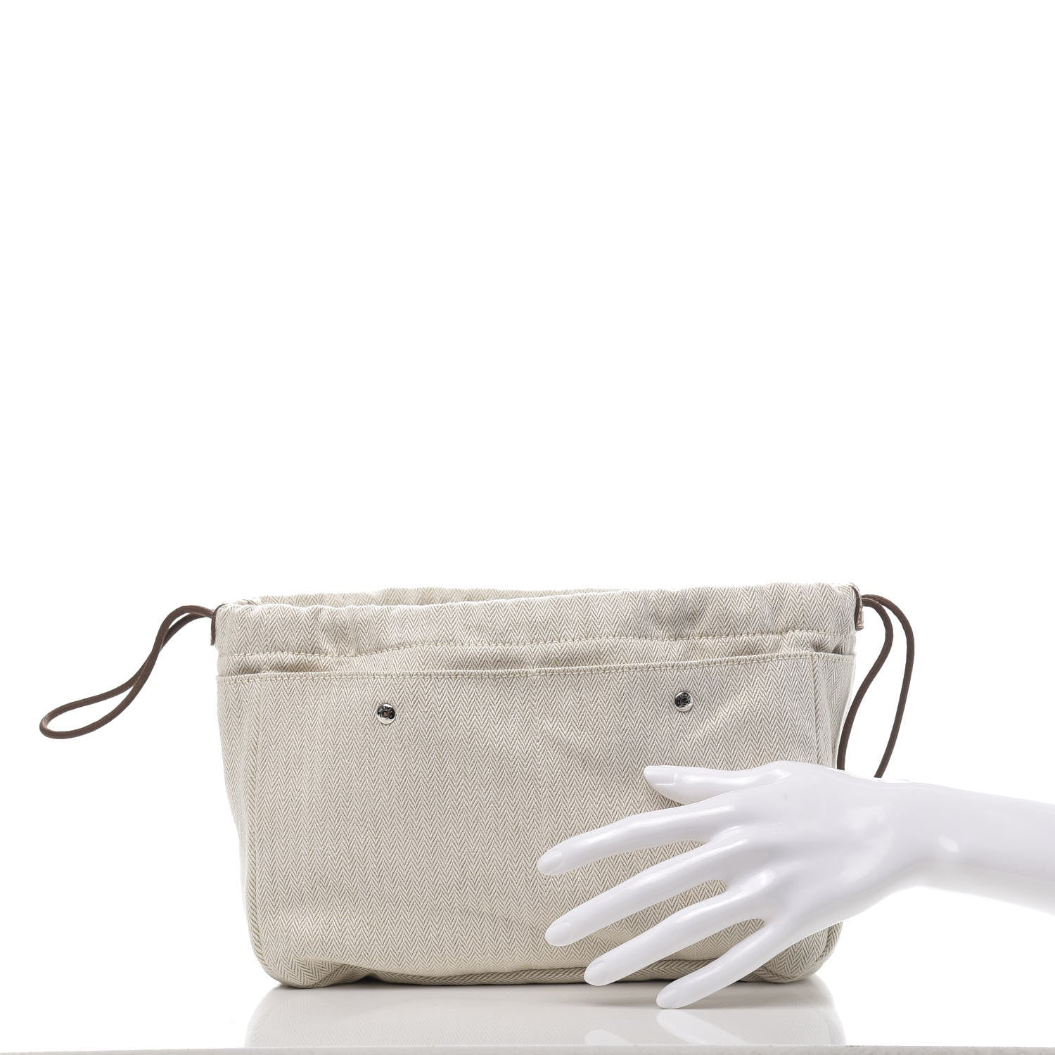 Hermes Canvas Barenia Fourbi 25 MM Pouch Naturel Fauve 2 of 10