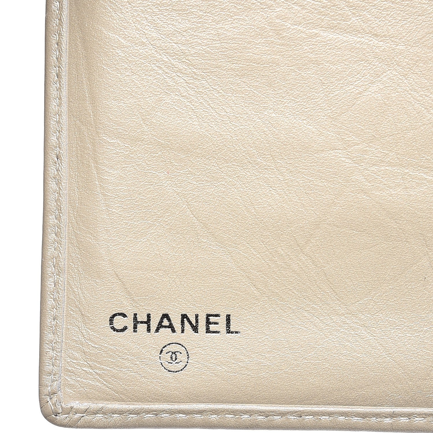 Chanel Aged Calfskin Quilted Cambon Quilted Yen Wallet Pearl 6 of 9