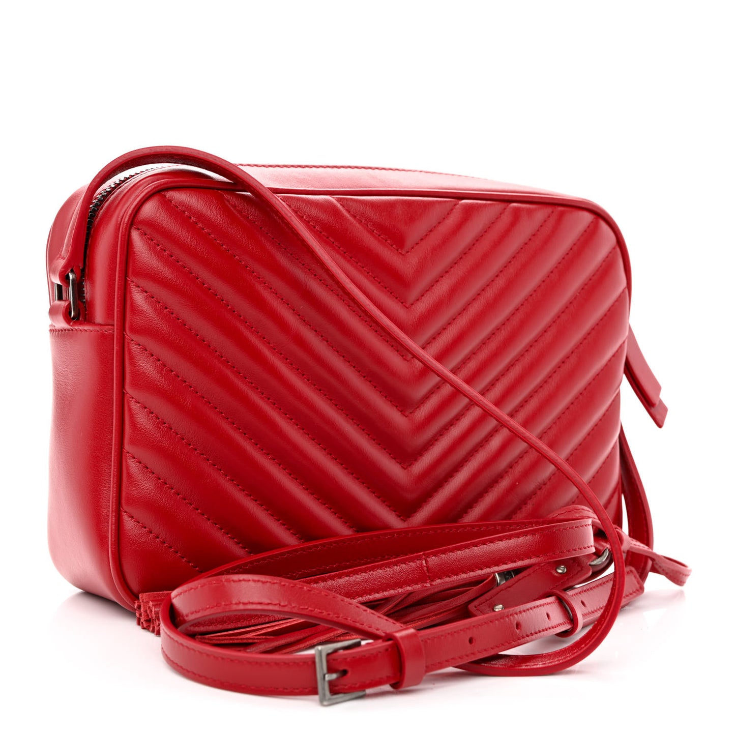 Calfskin Matelasse Monogram Lou Camera Bag Red