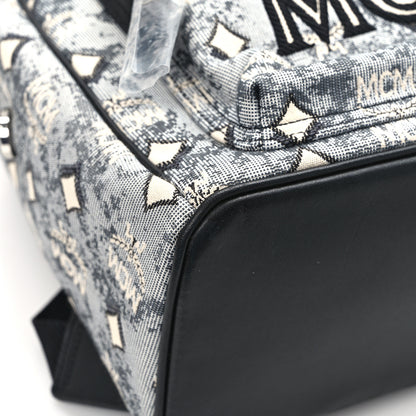 MCM Vintage Jacquard Monogram Backpack Grey 11 of 12