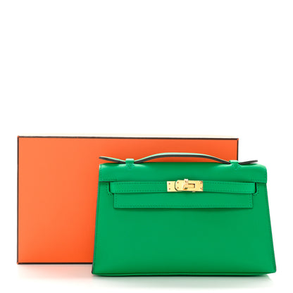 Hermes Swift Kelly Pochette Clutch Menthe 7 of 7