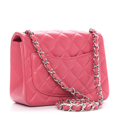 Chanel Lambskin Quilted Mini Square Flap Pink 3 of 10