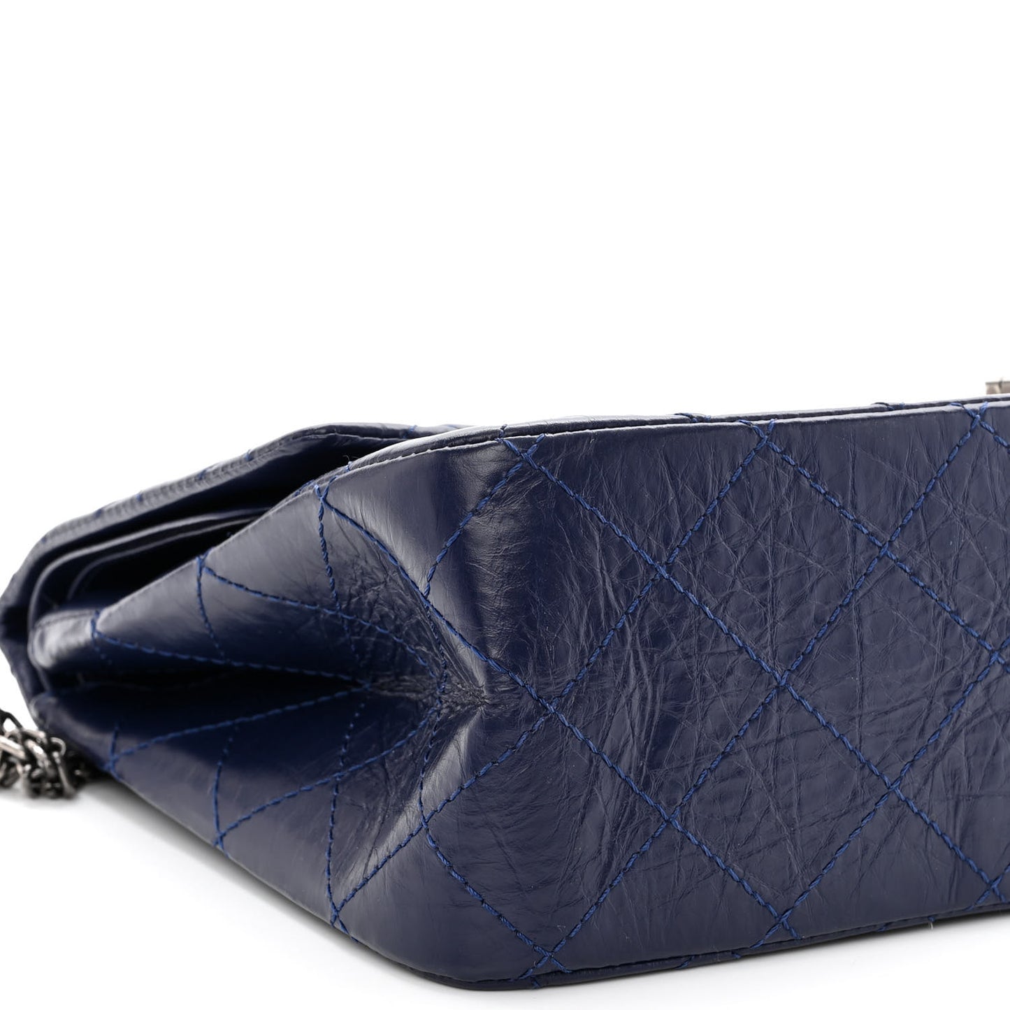 Aged Calfskin Quilted 2.55 Reissue 227 Flap Dark Blue