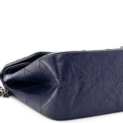 Chanel Aged Calfskin Quilted 2.55 Reissue 227 Flap Dark Blue 9 of 10