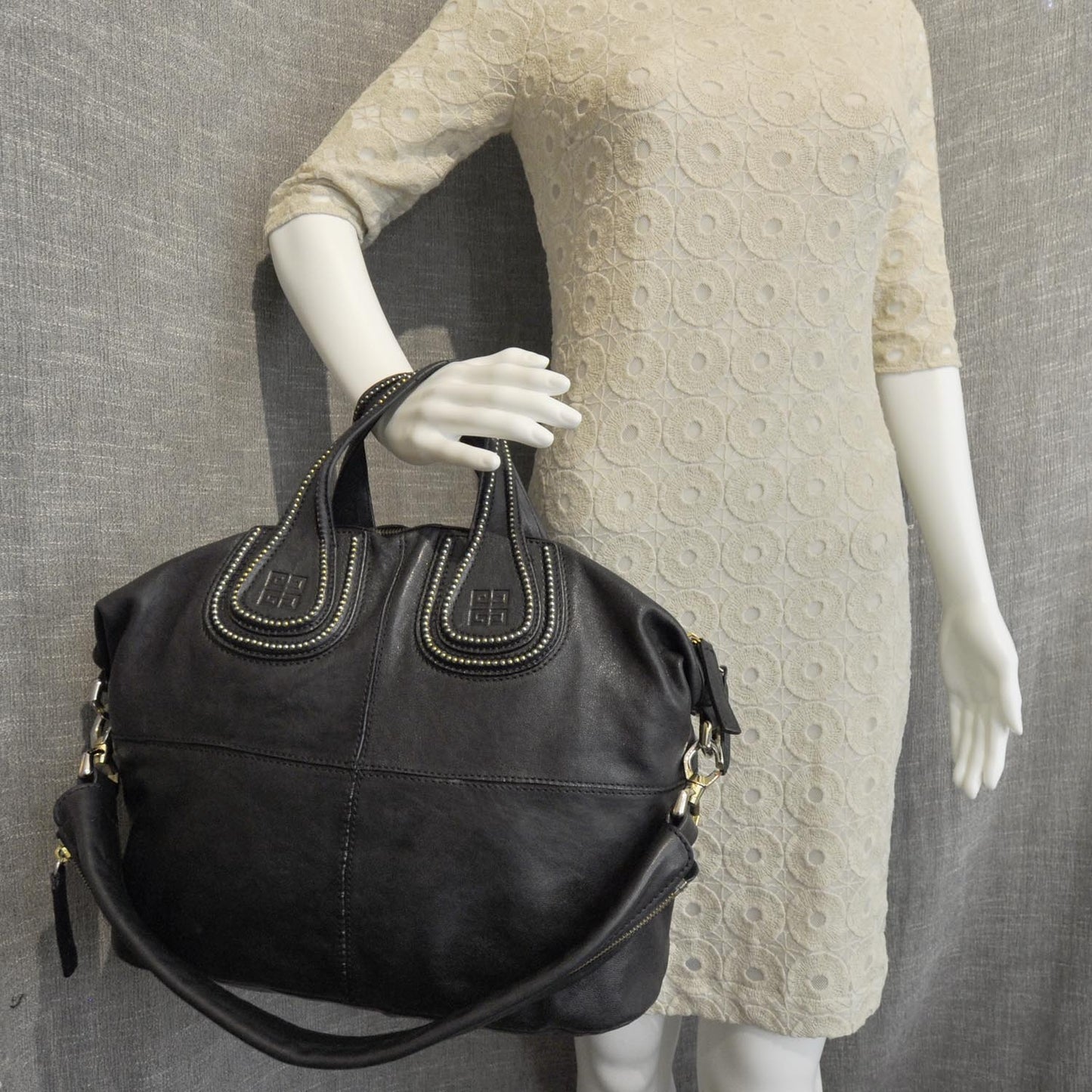 Leather Studded Nightingale Black