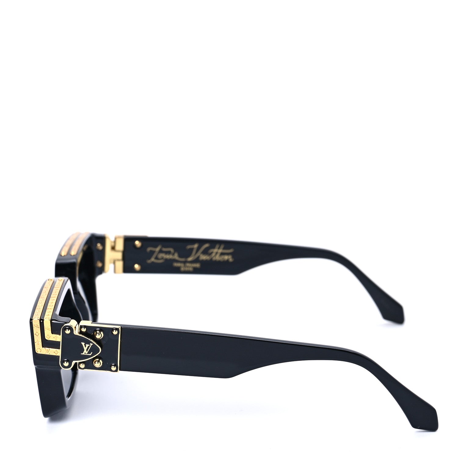 Louis Vuitton Acetate 1.1 Millionaires Sunglasses Z1165E Black 3 of 6