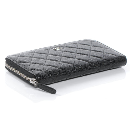 Chanel Caviar Quilted Zip Around Wallet Black 4 of 8