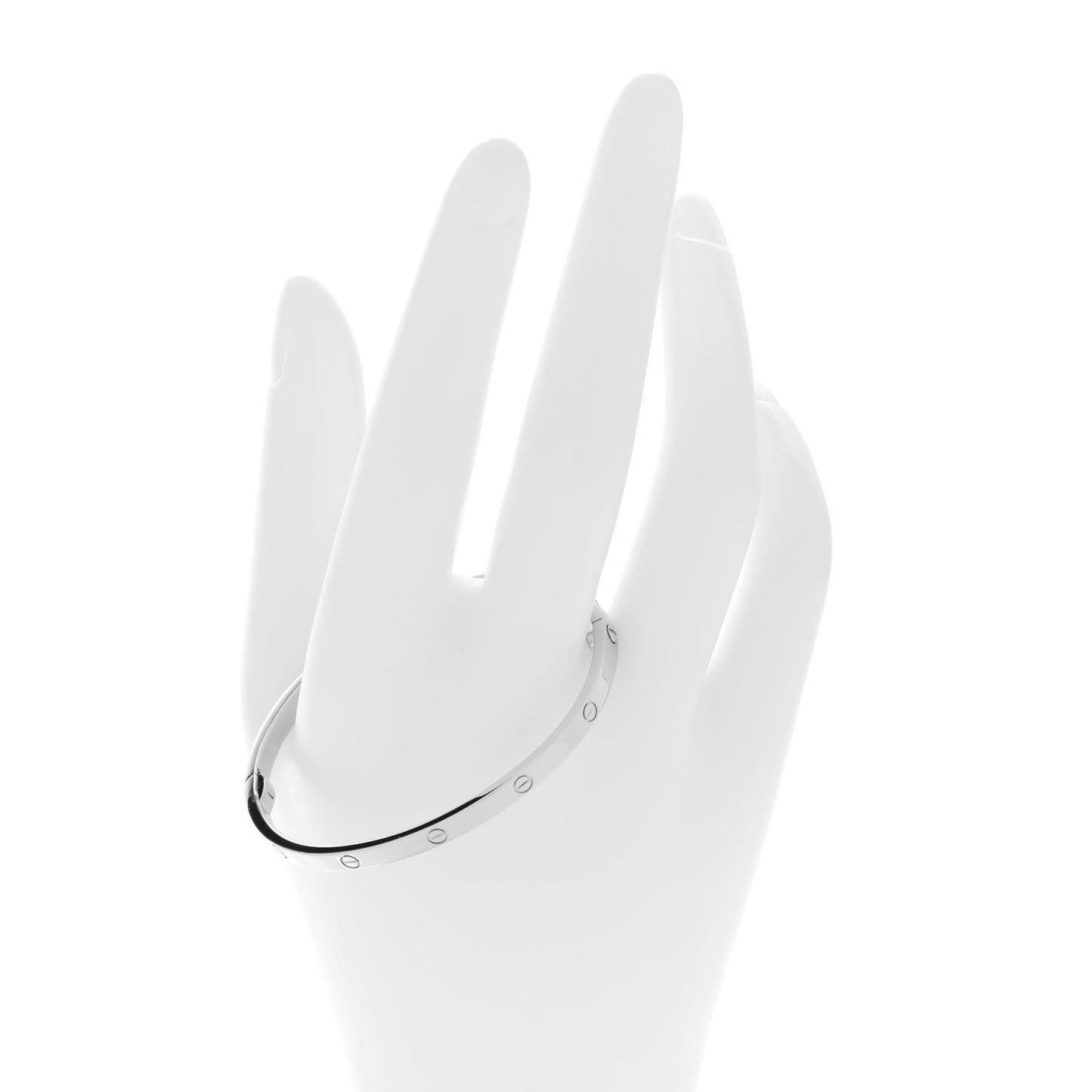 18K White Gold Small LOVE Bracelet 16