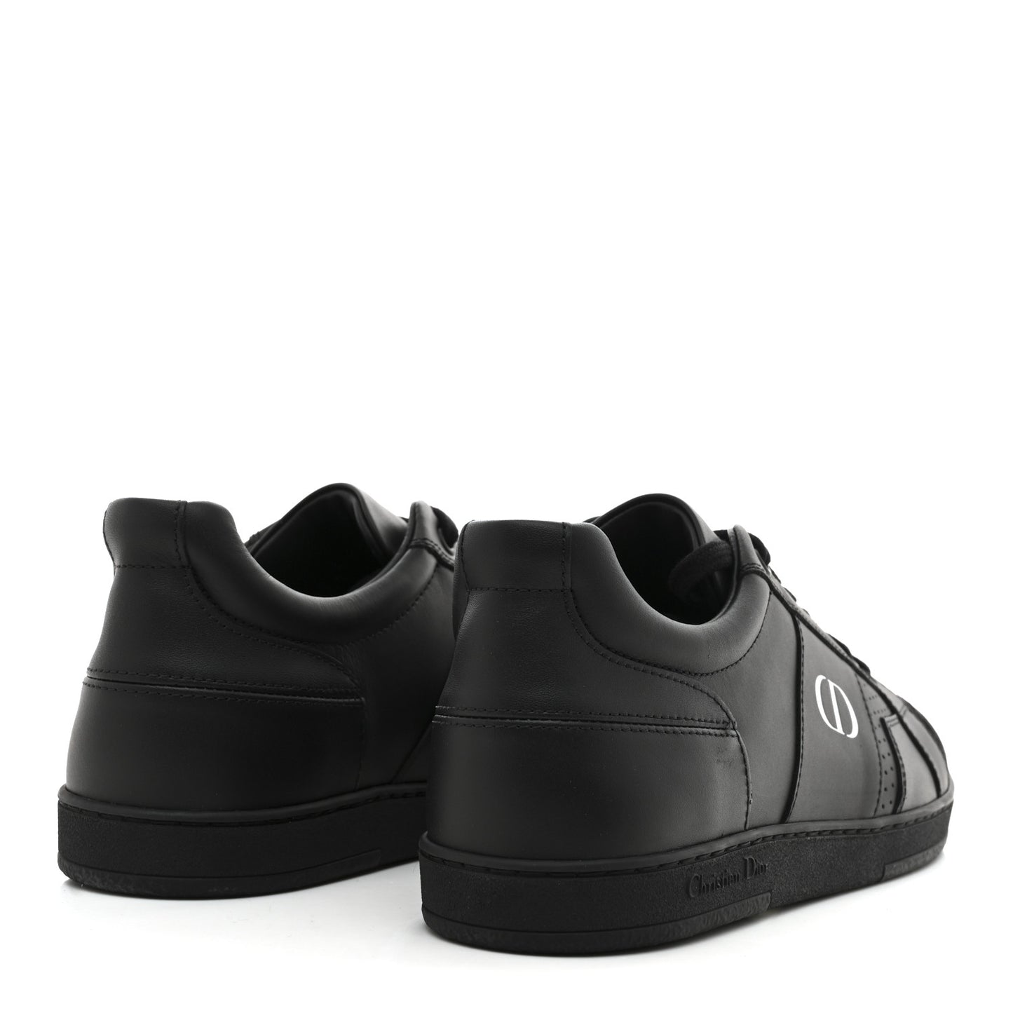 Calfskin Suede Logo Sneakers 40 Black